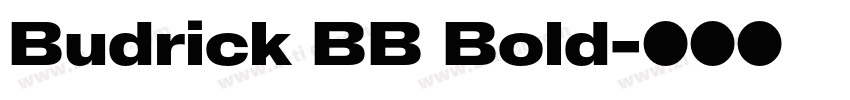 Budrick BB Bold字体转换